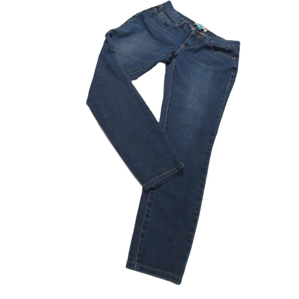 CALI1850 Vintage-Wash Denim Jeans — Button Waist, Slight Thigh Fade, Women’s